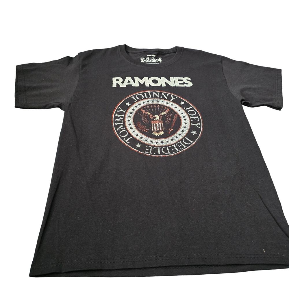 NWT Unisex Youth 1234 Oversized Ramones Classic Seal Graphic T-shirt Size 13/14